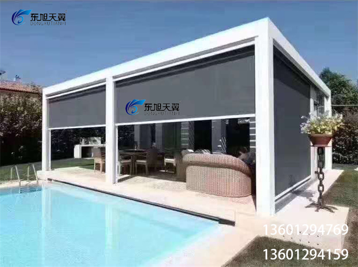 翻板百葉涼亭及防風(fēng)簾01